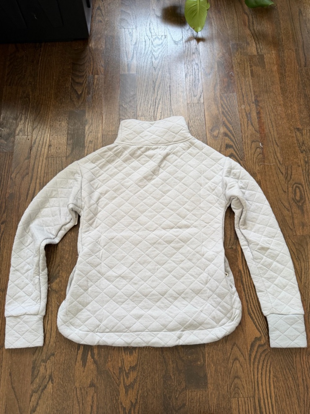 Jones New York Quilted Cream Pullover Sweatshirt - Picture 2 of 7